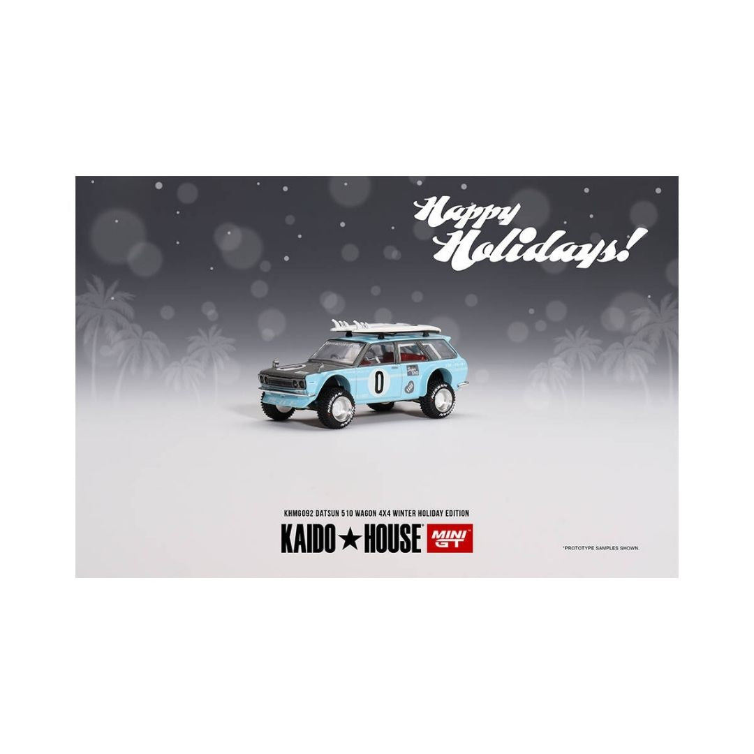Datsun Kaido 510 Wagon 4x4 Winter Holiday Edition, Mini GT 1:64 (092)