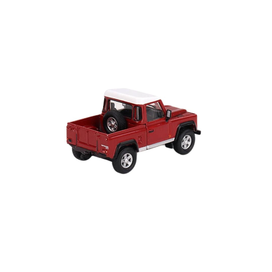 Land Rover Defender 90 Pickup Masai Red, Mini GT 1:64 (323)