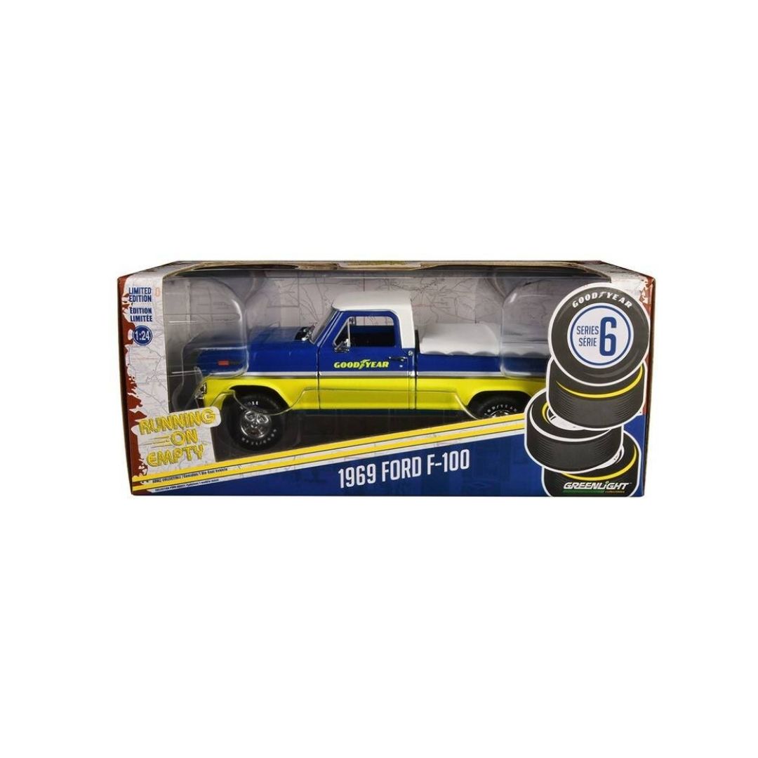 Running on Empty Series 6- 1969 Ford with Bed Cover - Goodyear Tires 85070-C Greenlight 1:24